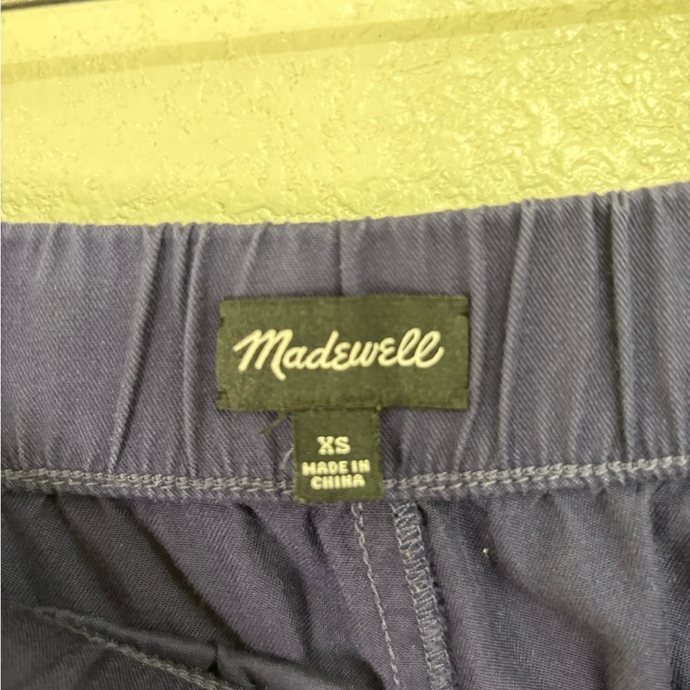 Madewell Navy Blue Embroidered Pull-On Shorts Circle Print Geometric Trim Boho - Picture 5 of 10